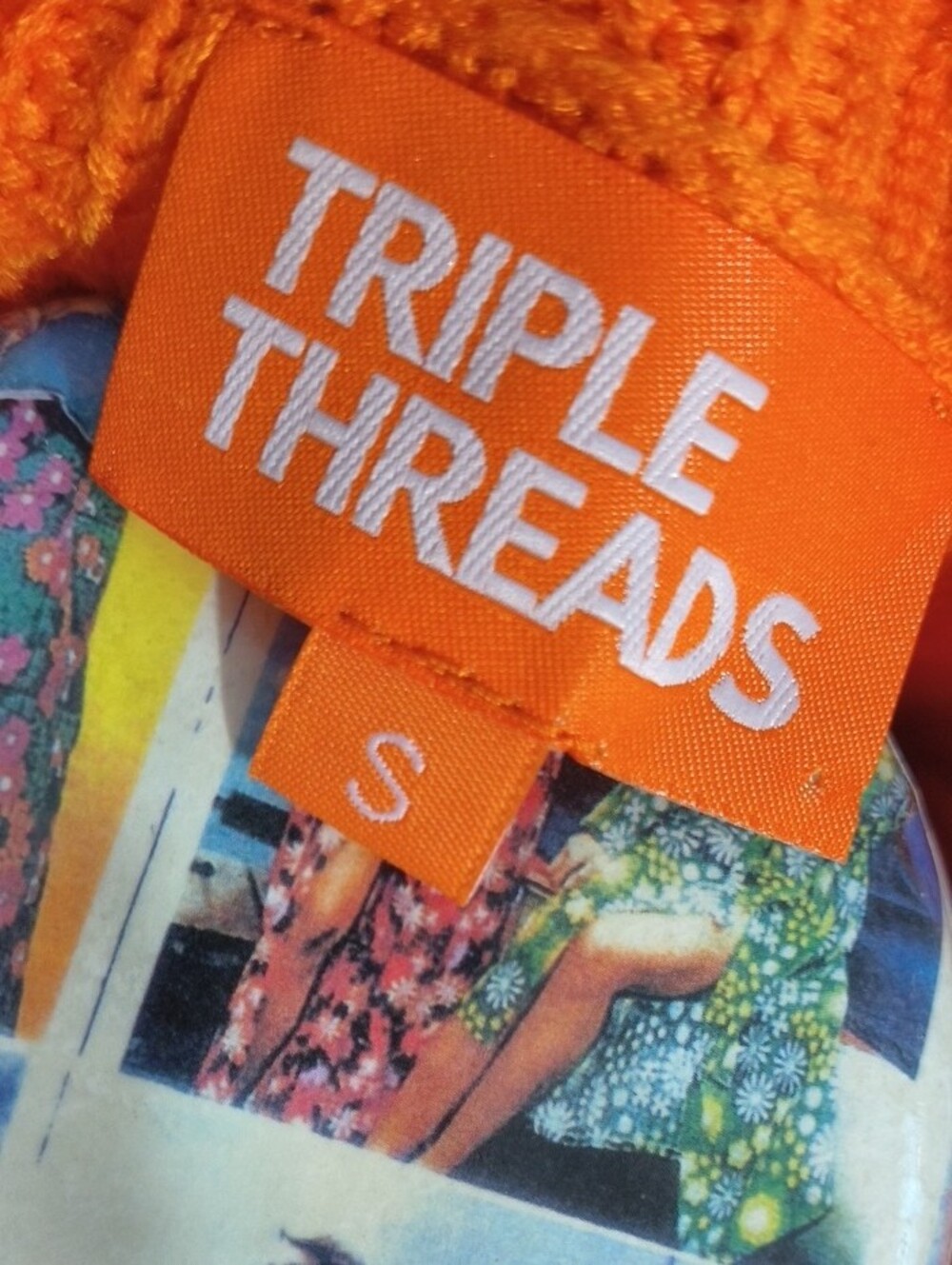 Triple Threads Bright Orange Knit Crop Top and Mini Skirt Set - Picture 3 of 8